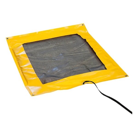 Sorbent Pillow, 1 gal, Oil, Gray, Yellow