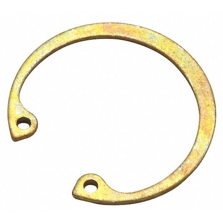 Internal Retaining Ring, Steel, Zinc Yellow Finish, 1 1/2 in Bore Dia., 25 PK