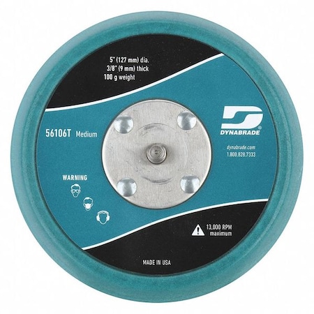 Disc Backup Pad,5" Dia.,Max. 13,000 RPM