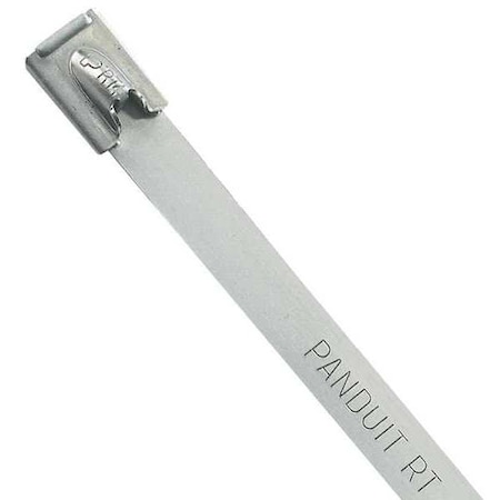 Cable Tie, 18-1/2 in L, 4 in Max Bundle Dia., Silver, 304 Stainless steel, 225 lb Strength, 50 PK