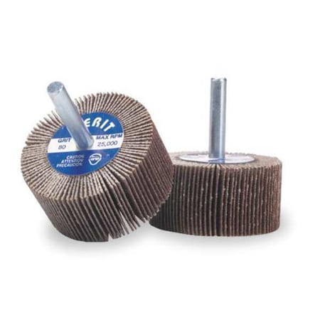 Flap Wheel,AO,3/8x3/8x1/8 In Shank,80G