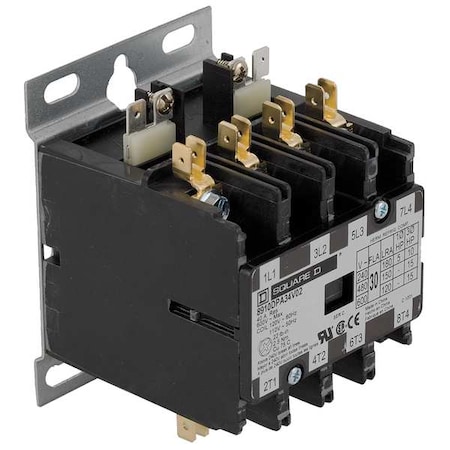 Definite Purpose Magnetic Contactor, 208V-240V AC, 4 P, Non-Reversing, 3 Phase