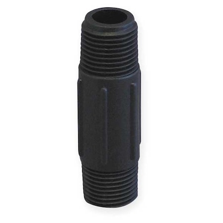1" MNPT x 4" TBE Polypropylene Pipe Nipple Sch 80