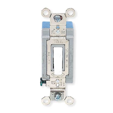 Wall Swtch, 1-Pole, 120/277V, 15A, Wht, Toggl