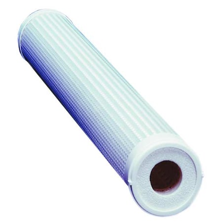 Pleated Filter Cartridge, 10 gpm, 10 Micron, 2-11/16" O.D., 10 in H