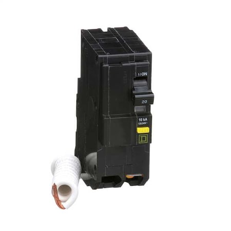 Miniature Circuit Breaker, QO Series, 20A, 2 Pole, 120/240V AC, 10kA at 120/240V AC, A Curve