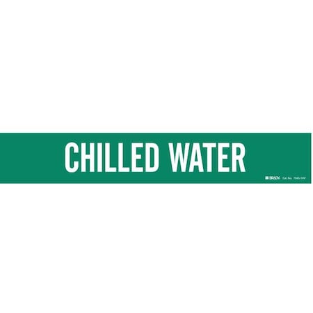 Pipe Marker,Chilled Water,Gn,8 In orGrtr
