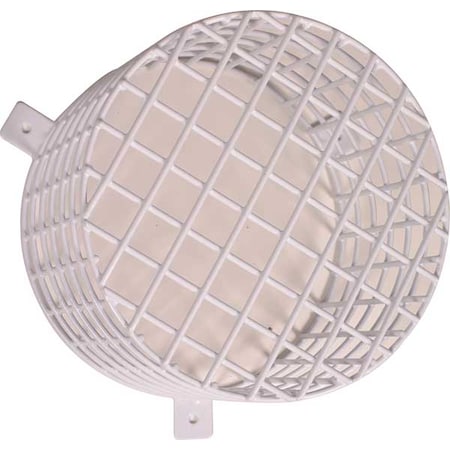 Audible and Strobe Guard, Steel, Surface Mount, 7 7/8 in W x 7 7/8 in H x 6 in D, White