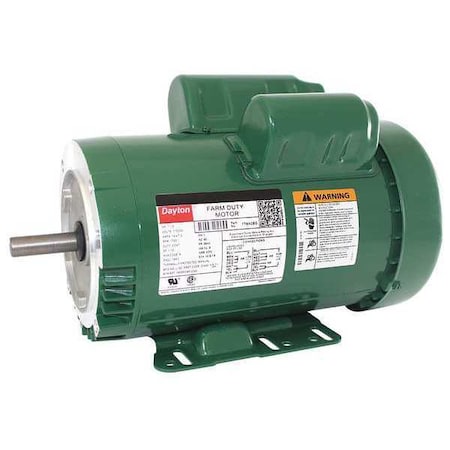 Capacitor-Start/Run High Torque Farm Duty Motor, 1 1/2 HP, 115/230V AC Voltage, 56HC Frame
