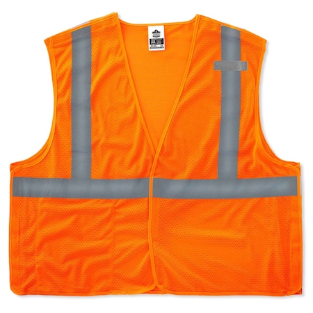 Econo Breakaway Mesh Vest,Orange,L/XL