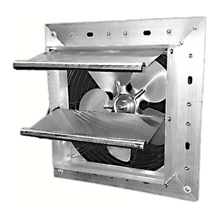 Shutter Mount Exhaust Fan, 7", Variable Speed, 250 cfm, 115V