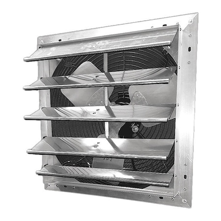 Shutter Mount Exhaust Fan, 20 in Blade Dia, 1/3 hp, 1 Phase, Fits 21 in x 21 in, 4034 cfm, 115V AC