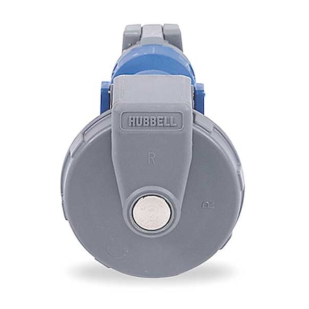 Watertight Pin & Sleeve Connector, 20 A, 120/208V AC, Three Phase, 4 Pole, IEC Grounding, Blue