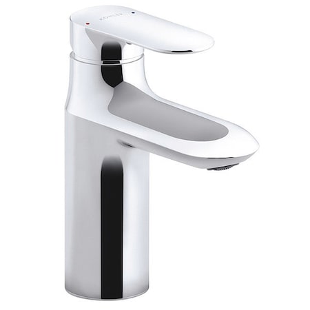 Single Handle Single Hole Mount, 1 Hole Straight Spout Bathroom Faucet, Polished chrome