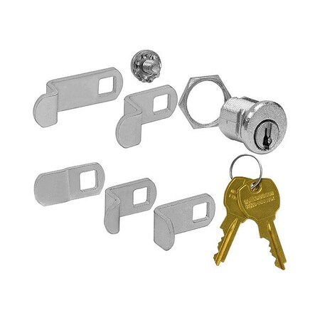 Mailbox Lock,10 Keys,2" x 2" x 1",PK5