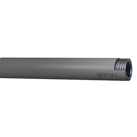 Liquid-Tight Flex Metal Conduit, 1-1/2 in Trade Size, 50 ft, 4-1/2 in Bend, Steel, Gray