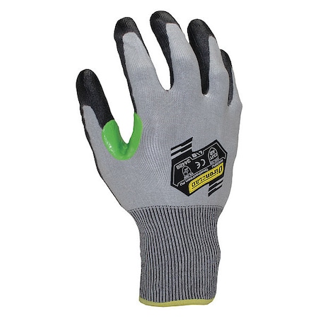 Cut Resistant Coated Gloves, Cut Level A2 ,Dipped ,Polyurethane ,Smooth ,M 1 PR