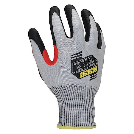Cut-Resistant Coated Gloves, Cut Level A6 ,Dipped ,Foam Nitrile ,Smooth ,L 1 PR