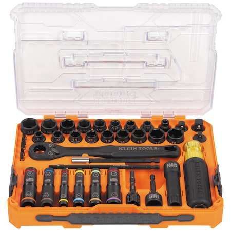 KNECT Complete Impact Pass Through and Flip Socket Set, 39-Piece
