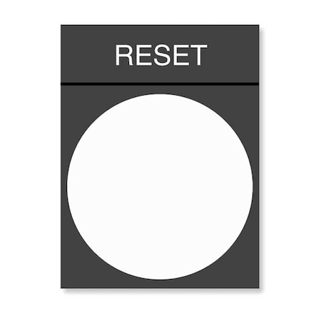 Legend Plate,Reset,White/Black