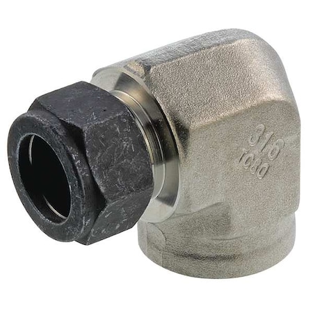 1/2" x 3/8" CPI x FNPT SS Female 90 Degree Elbow