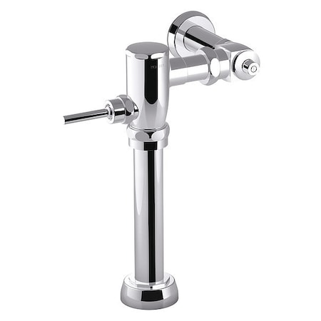 Flushometer 1.28 gpf, Polished Chrome, Single Flush, Toilet