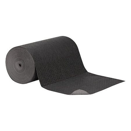 Sorbent Roll, 47 3/8 gal, Universal, Black/Gray, Polypropylene