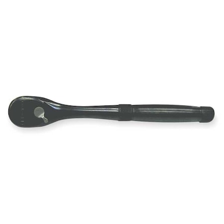 1/4" Drive 45 Geared Teeth Pear Head Style Hand Ratchet, 5-9/16" L, Black Oxide Finish