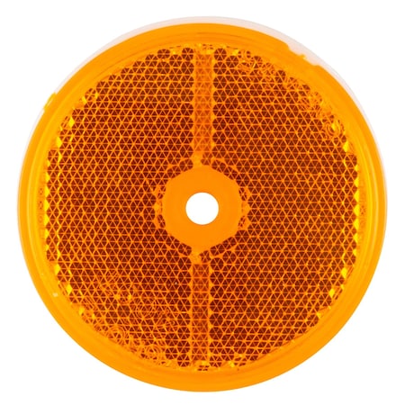 Reflector, Stick-On, Yellow, Dia 2 1/2