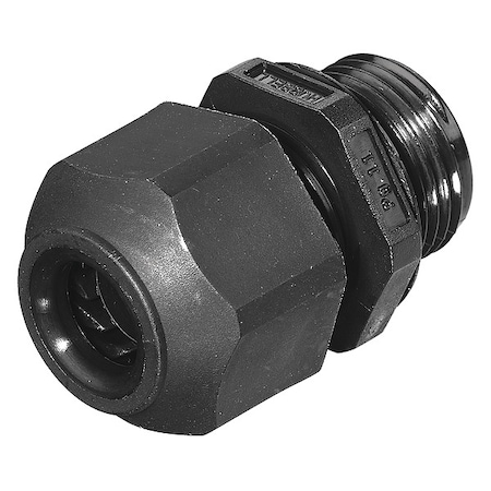 Cable Connector, PG11, Straight, Black