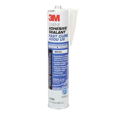 UV-Resistant Fast Cure 4000 UV Polyurethane Adhesive Sealant, 10 oz, White