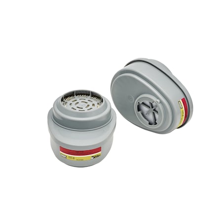 Combination Cartridge/Filter, Advantage Series, Bayonet, Magenta/Olive, Multigas(GME), PK2