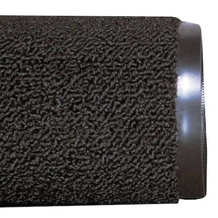Entrance Mat, Polypropylene, 3/8 in Thick, Black, 3 ft W x 60 ft L