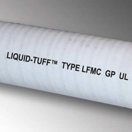 Liquid-Tight Flex Metal Conduit, 1/2 in Trade Size, 500 ft, 3 in Bend, Steel, Gray