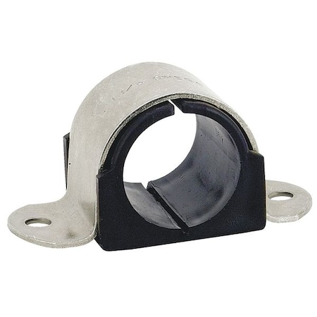 2 Hole Cushion Clamp, 2 in Tube, Omega Series, 304 Stainless Steel