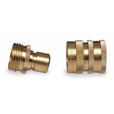 Quick Connector Set,M/F,GHT,Brass