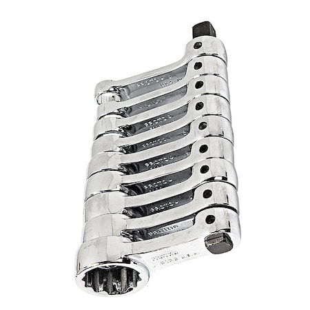 3/8" Drive Drive Torque Adapter, SAE, 9 pcs, Chrome
