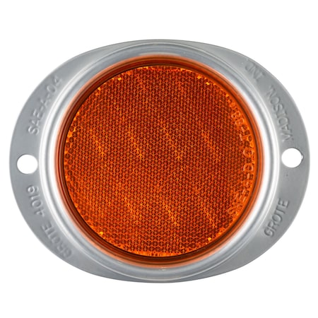 Reflector, Armored, Yellow, Dia 3 5/8 In