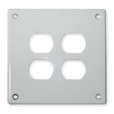 Security Series, Number of Gangs: 1-Gang Steel, Zinc Plated, Powder Finish, White