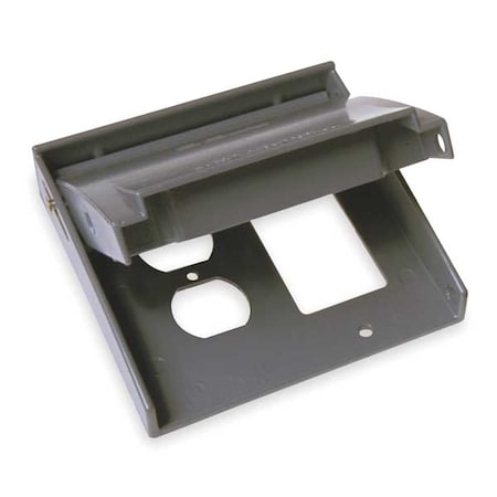 Weatherproof Cover, Double Gang Box Type, 2 Gang, Flip/Snap Cover Type