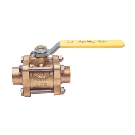 1/2" Sweat Bronze Ball Valve Inline