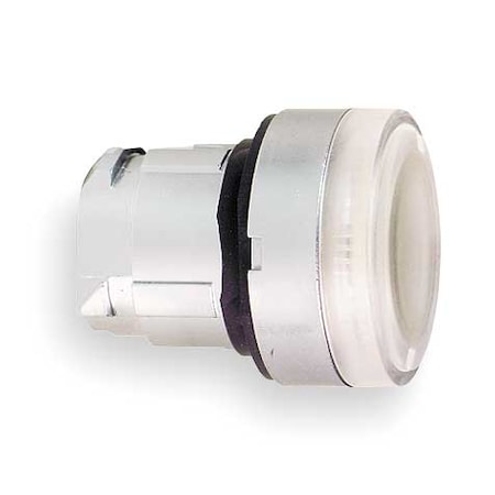 Push Button Operator, Flush, Momentary Action, Not Applicable Release, Illuminated, White