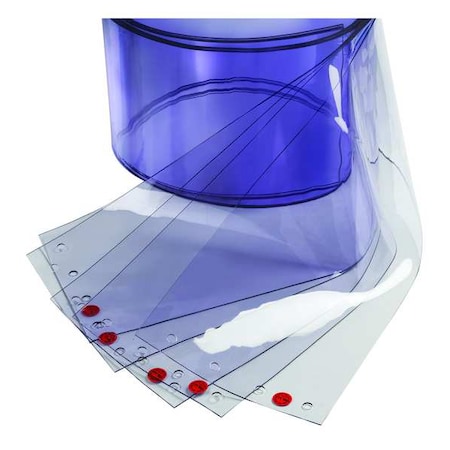 Replacement Strips,8",Clear,PVC,PK5
