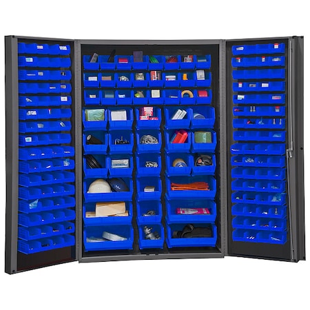 Extra-Heavy Duty Bin Cabinet, 48 in W, 72 in H, 24" D, 176 Bins
