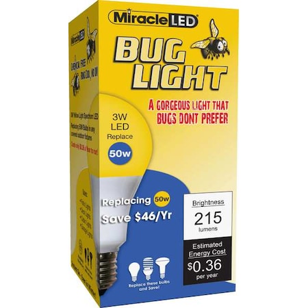 3W Low Profile LED Bug Light Amber Glow Replace 50W