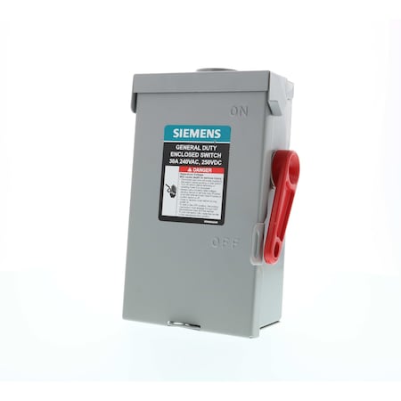 Safety Switch, Fusible, 30 A, Steel