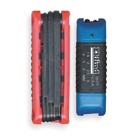 16 Piece Metric/SAE Fold-Up Hex Key Set, 25016