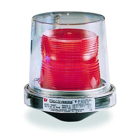 Strobe Light, Red, LED, 24V AC/DC, 60 FPM, 5 1/2 in Dia., (F) 1/2 in NPT