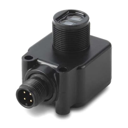 Retroreflective Photoelectric Sensor, M12, Right Angle, Rectangular, Light On, NPN