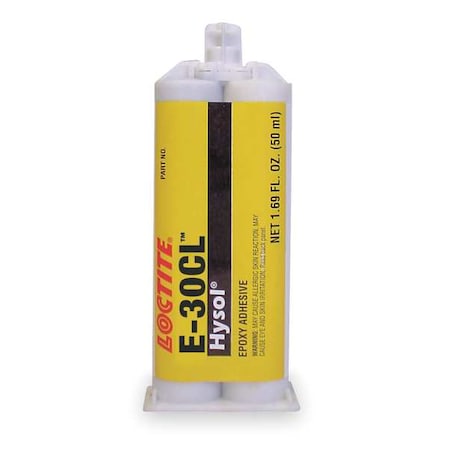 Epoxy Adhesive, E-30CL Series, Lavender, 50 ml, Drum, 2:01 Mix Ratio, 3 hr Functional Cure
